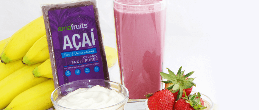 Açaí Greek Yogurt Strawberry Smoothie