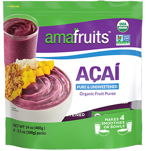 Acai Pure and Unsweetened Fruit Packs