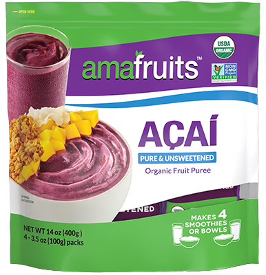 Acai Pure and Unsweetened Fruit Packs