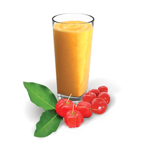 Acerola puree smoothie with fruit